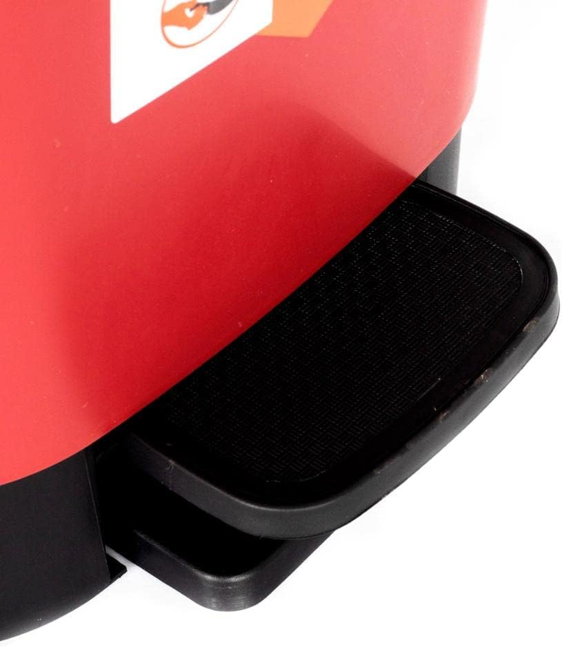 CURVER KIS Chic Bin Style Treteimer 45l mit Deckel und Pedal, Müllbeutelaufhängung, paprika, 29 x44,