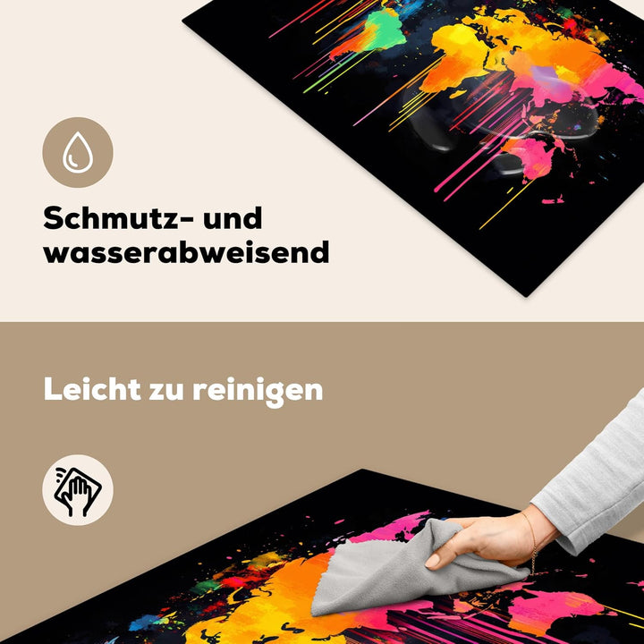 Herdabdeckplatte 80x52 cm Einteilig Induktionsmatte Küche Abdeckung Ceranfeld Herd Abdeckplatte Deko