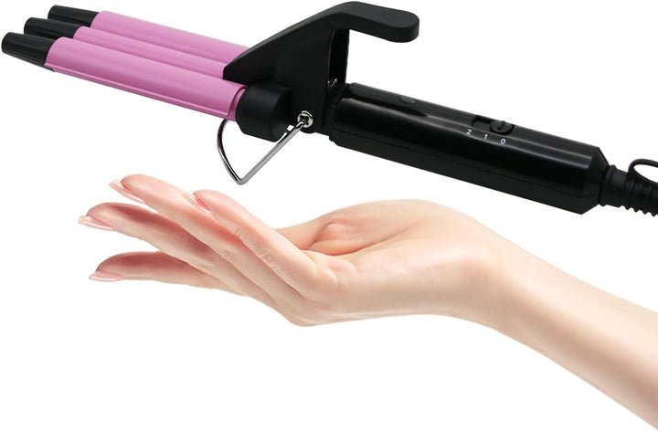 janelove 13mm mini Welleneisen für haare, Keramik mini Lockenstab für kurze haare, 180°C/210°C, 30s