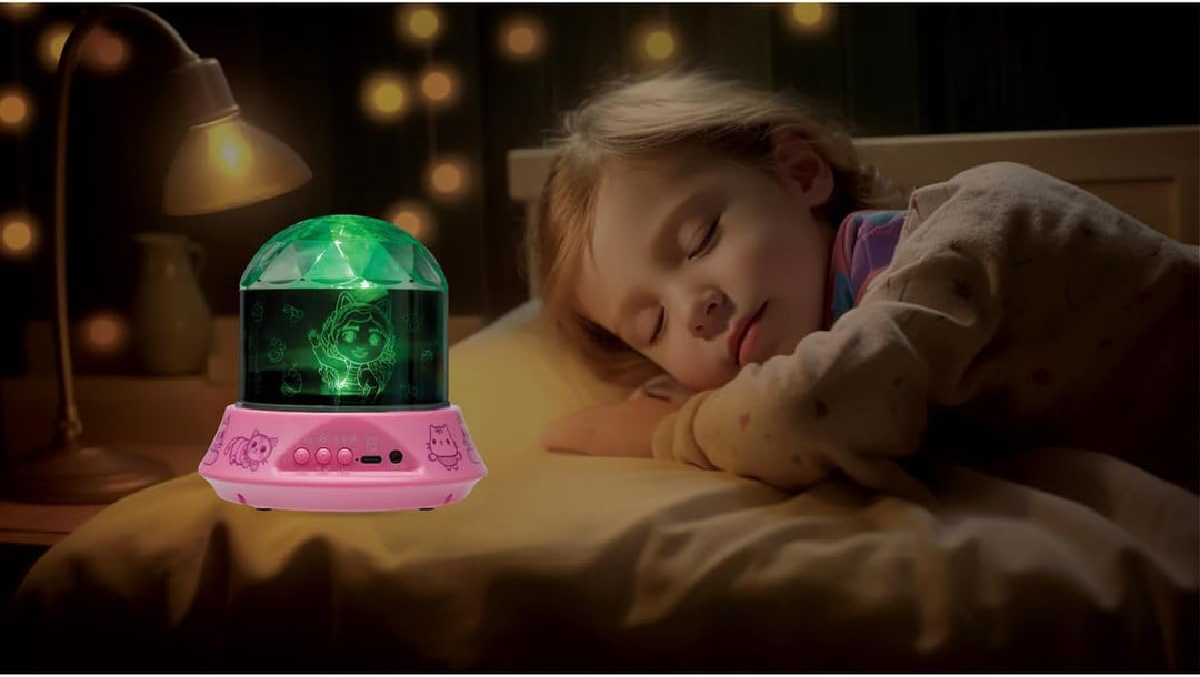 Lexibook, Gabby's Dollhouse, Nachtlicht mit Lautsprecher, Projektionen der Gabby's Dollhouse-Serie,