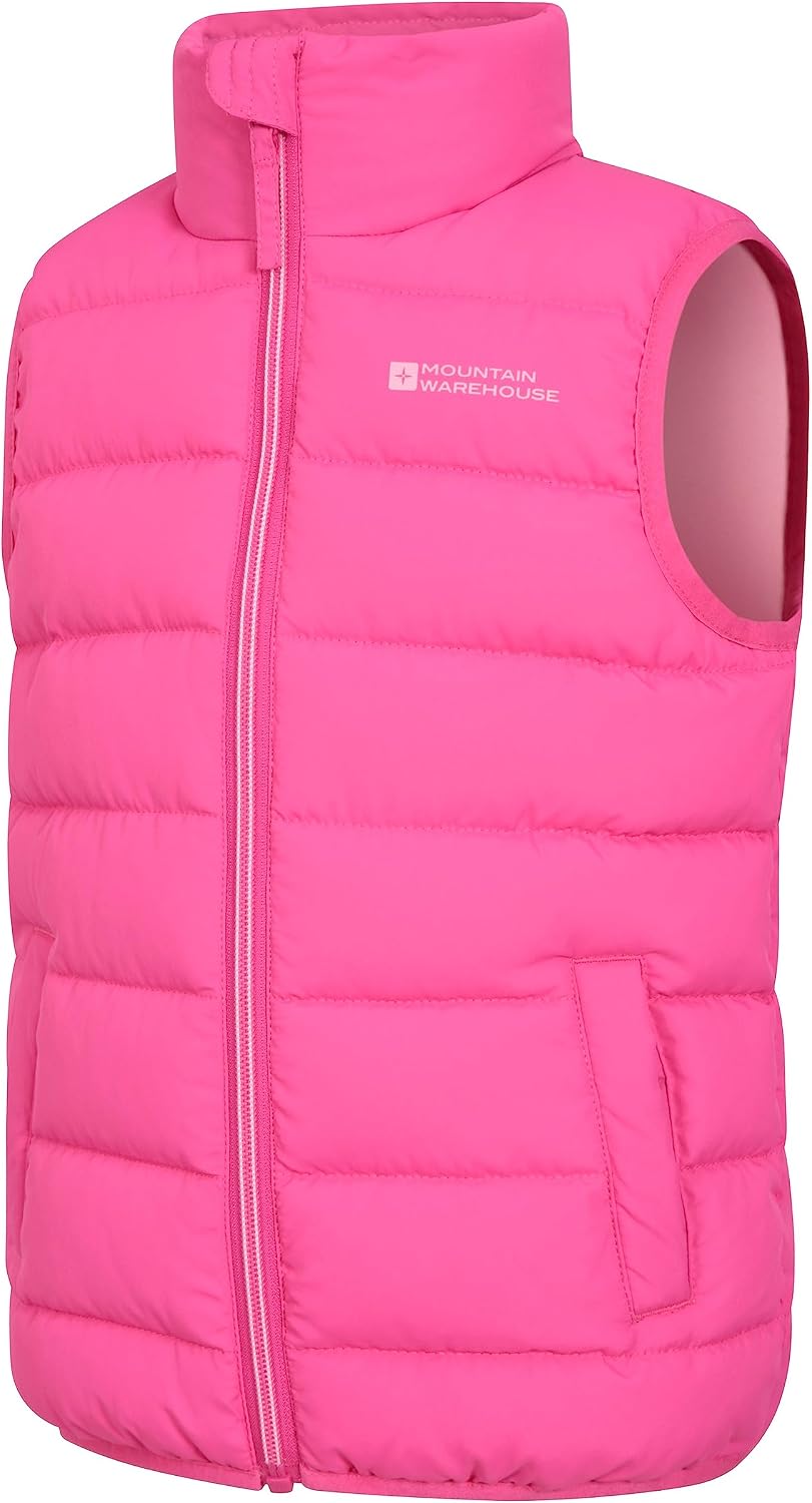 Mountain Warehouse Gepolsterte Kinder-Weste von Rocko - wasserabweisend, Mikrofaserweste, 2 Vorderta