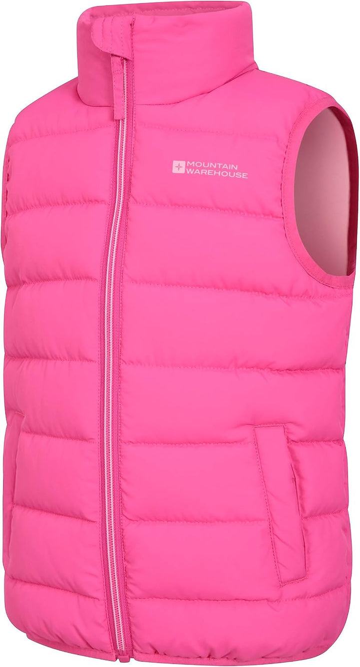 Mountain Warehouse Gepolsterte Kinder-Weste von Rocko - wasserabweisend, Mikrofaserweste, 2 Vorderta
