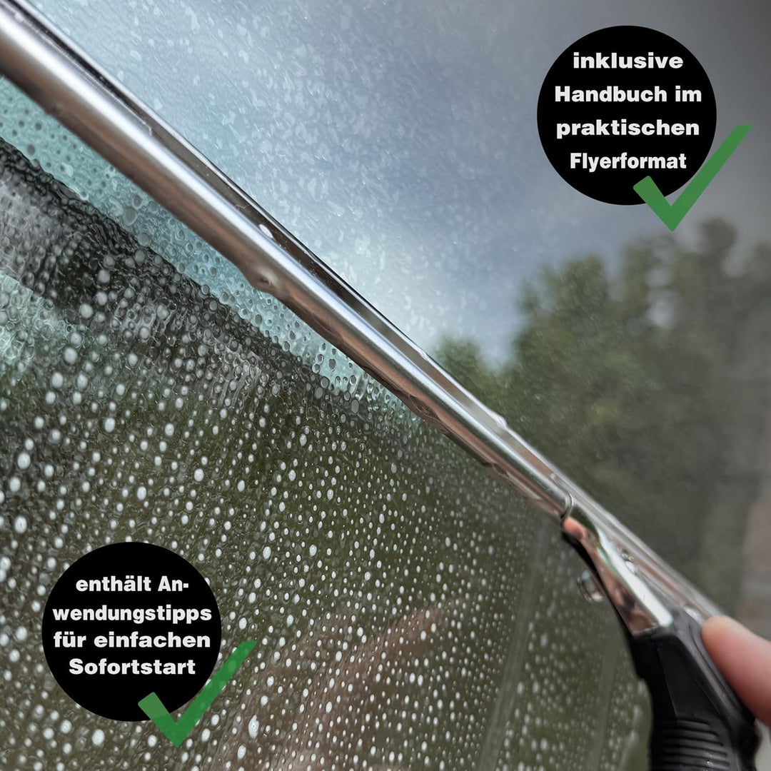 FenWi Fensterabzieher in 45cm Breite/Duschabzieher/breiter Abzieher mit Edelstahl-Abziehschiene für