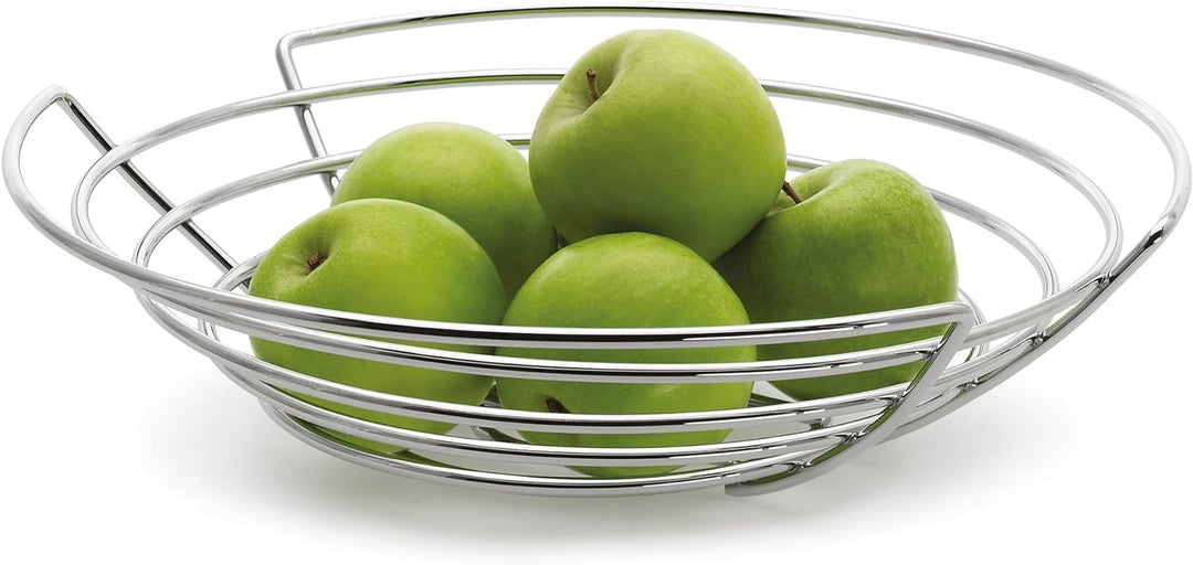 blomus -WIRES- Stilvoller Korb aus Stahlgeflecht, Durchmesser 30 cm, vielseitiges Wohnaccessoire für