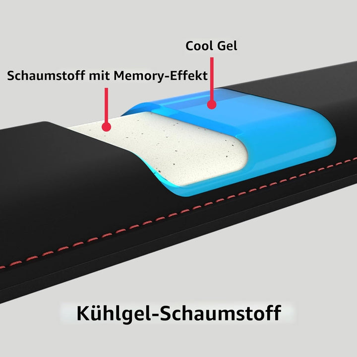 HyperX Handballenauflage – Tastaturen Ohne Zehnerblock - Kühlendes Gel - MemorySchaum - Rutschfest Z