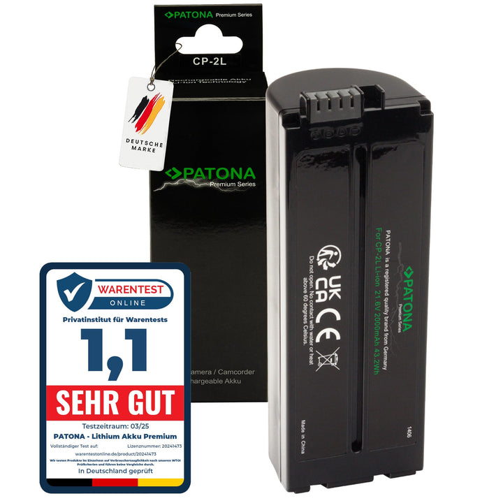 PATONA Selphy Akku NB-CP1L NB-2CPLI NB-CP2L NB-CP2LH NB-2CPL CS-CP2 kompatibel mit Canon Selphy Seri