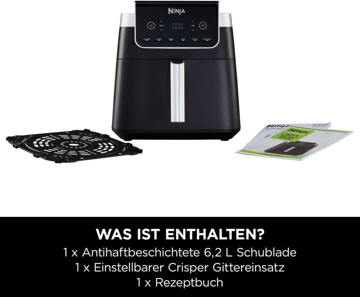 Ninja Air Fryer Heissluftfritteuse MAX PRO, 6,2L Airfryer, Antihaftbeschichtung, spülmaschinenfester