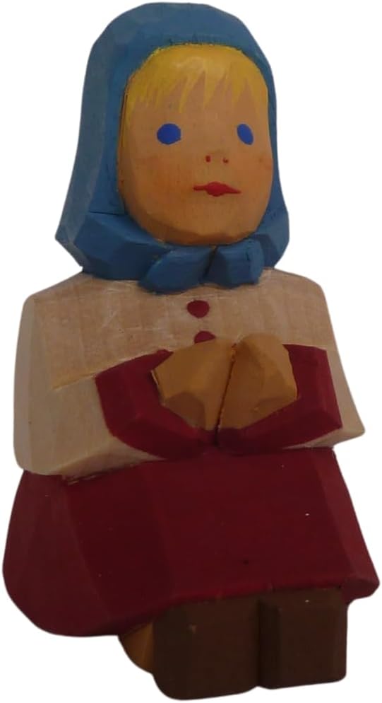Stoff'l - FEINES FÜR KINDER Lotte Sievers-Hahn Krippenfiguren * Mädchen sitzend im Baumwollbeutel *