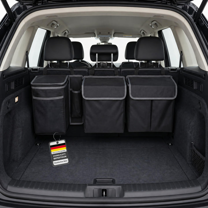 Vicera Kofferraum Organizer mit Klett – Grosse Kofferraumtasche für SUV, Kombi, Bus, Vans, grosse Au