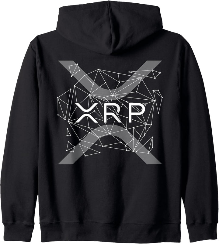 Ripple XRP RIPPLE Logo Kryptowährung Netzwerk Abstrakt Kapuzenjacke