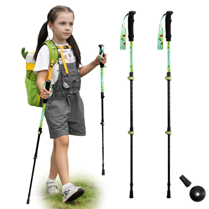 Wanderstöcke Kinder 2 Stück, 51–100 cm verstellbar Aluminium | Trekkingstöcke Ultraleicht Walking St