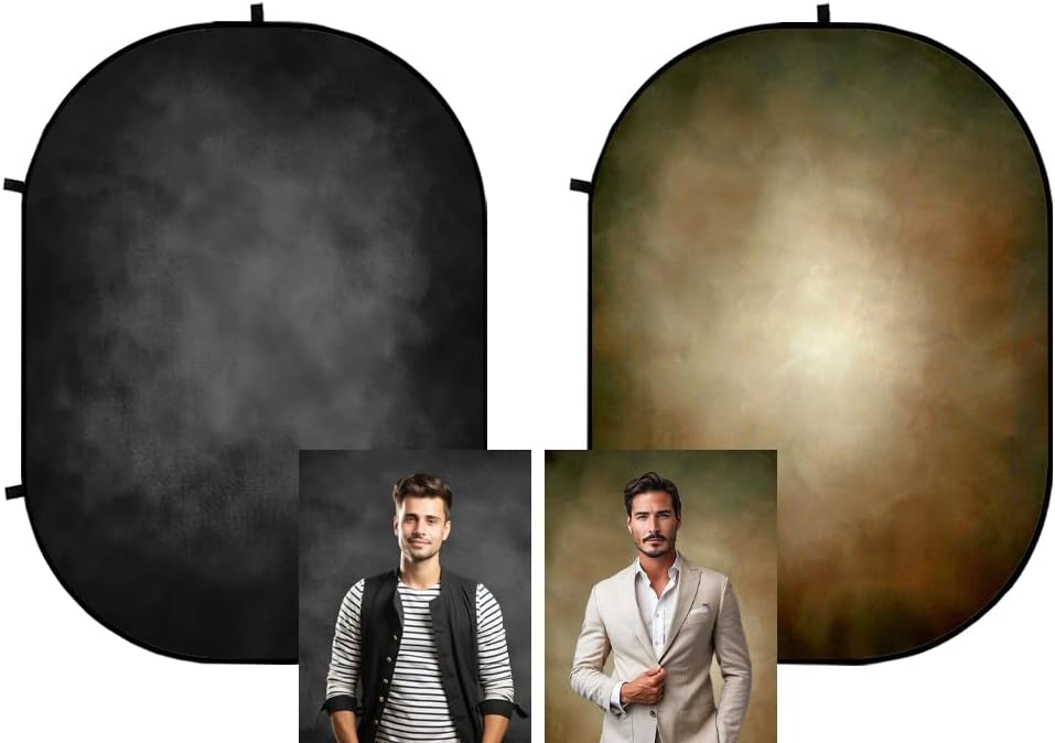 Kate 1.5x2m Schwarz/Braun Falthintergrund Faltbar Falthintergrund Fotografie Faltbare Hintergrund Wa