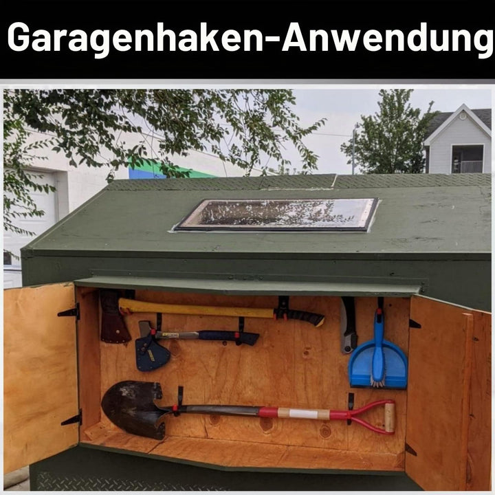 PiPaFox 10 Stück Garage Aufbewahrungshaken, Organizer Utility Haken, Wandmontage System Kleiderbügel