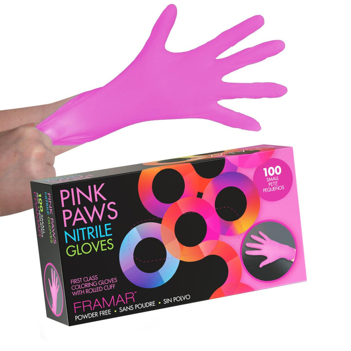 FRAMAR Pink Gloves Small 100 Stück, S