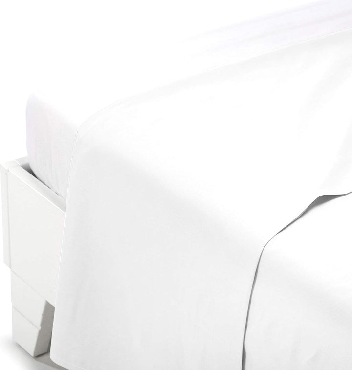 Caleffi Baumwolle, einfarbig, Oberlaken, Weiss, Doppelbett 160 x 190 cm Bianco, 160 x 190 cm Bianco
