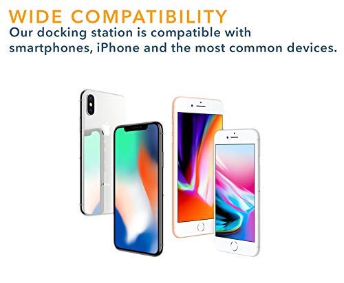 Personalisierte Dockingstation, Smartphone-Ständer - Nachttischhalter aus Holz, Geschenkidee für Män