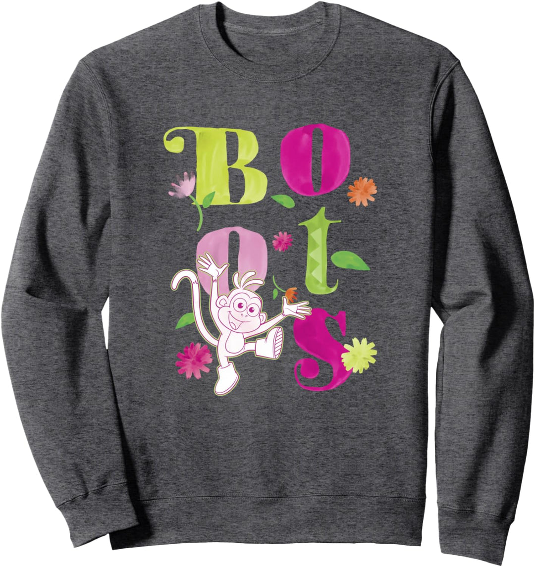 Dora the Explorer Floral Spring Boots Sweatshirt