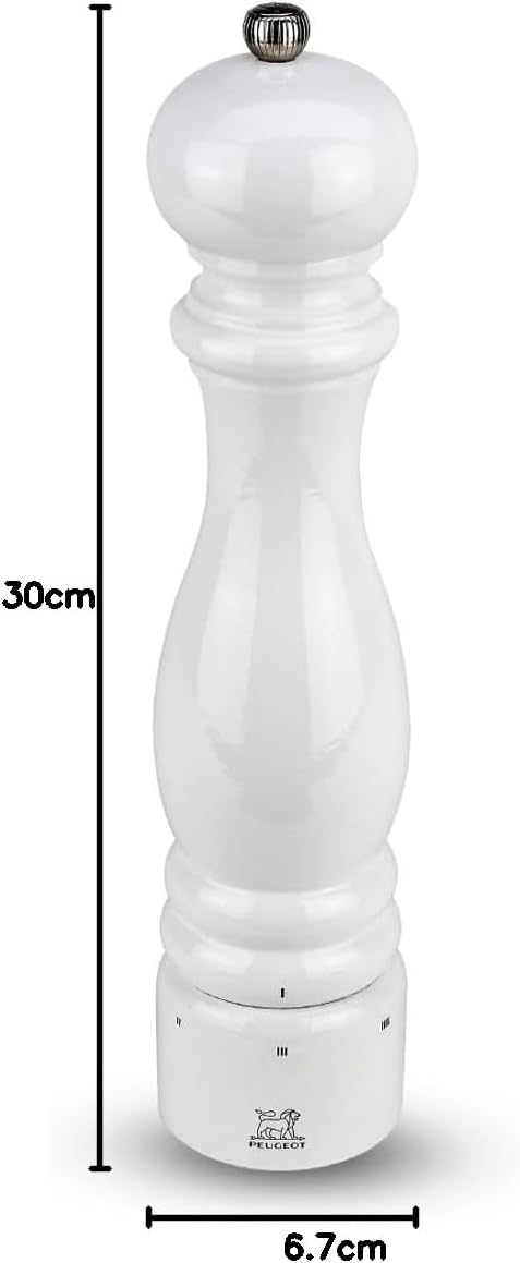Paris U-select Pm 30cm Wit Lak Peugeot 27841 Pfeffermühle Weiss Lackiert, Pfeffermühle Weiss Lackier