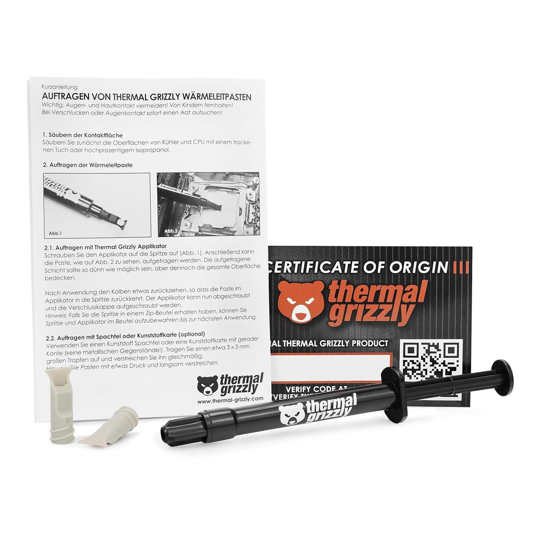 Thermal Grizzly - Kryonaut extreme - 2 Gramm - Extrem Hochleistungsfähige Wärmeleitpaste - Für Maxim