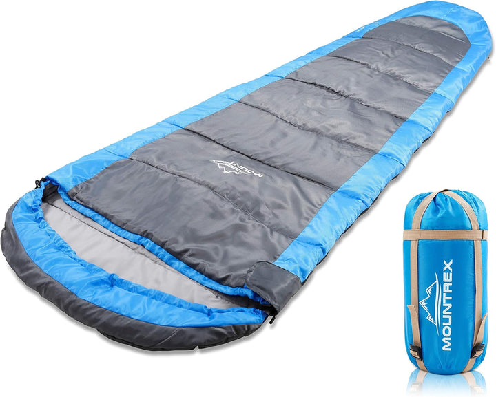 MOUNTREX Schlafsack +10°C / +20°C – Ultraleicht & Kompakt (850g) - Outdoor Sommerschlafsack - Mumien