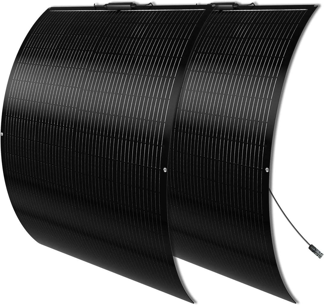 400W Flexibles Solarpanel Kit Set 12V Solarmodul Flexibel 2 x 200Watt Mit 30A 12V/24V Solarladeregle