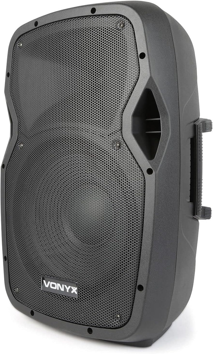 Vonyx AP1200PA - Mobile PA Anlage, Partybox Bluetooth mit Akku, 600 Watt Party Lautsprecher mit UHF-