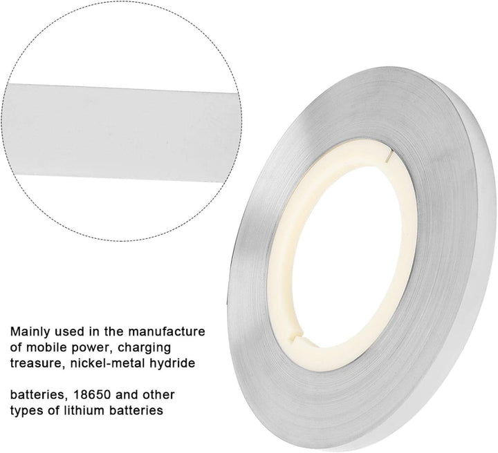 0,15 mm Nickelstreifen-Stahl-Vernickelungsband Batteriepunktschweissband 1 kg für den Batteriebau(0.