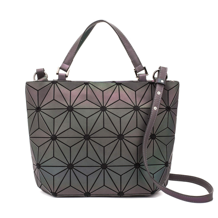 FZChenrry Geometrische Tasche Reflektierende Handtasche Damen Holographic Schultertasche Reflektiere