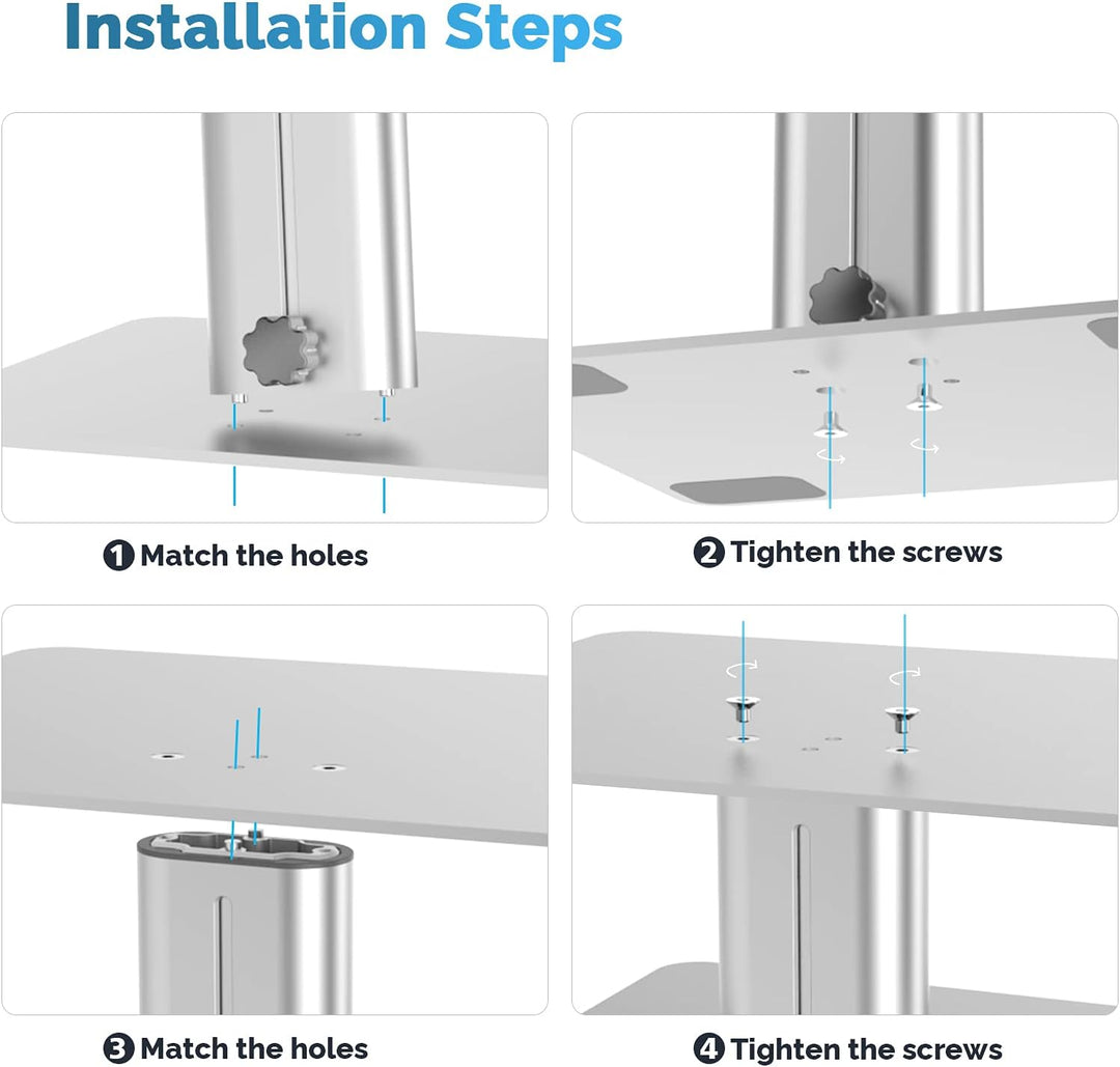 GOKEDA Monitor-Ständer, höhenverstellbar, aus Metall, kompatibel mit Laptop, Computer, Display, iMac