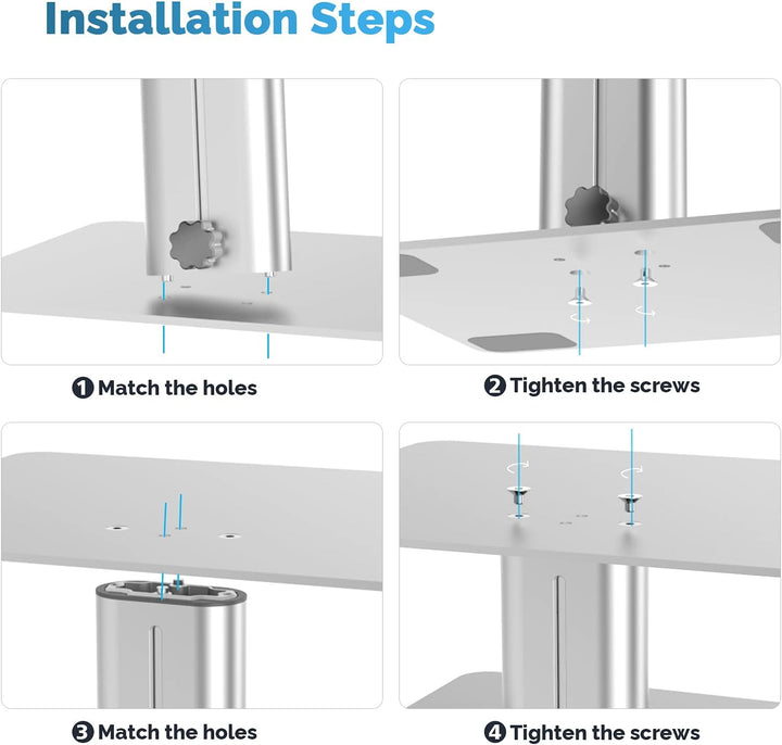 GOKEDA Monitor-Ständer, höhenverstellbar, aus Metall, kompatibel mit Laptop, Computer, Display, iMac