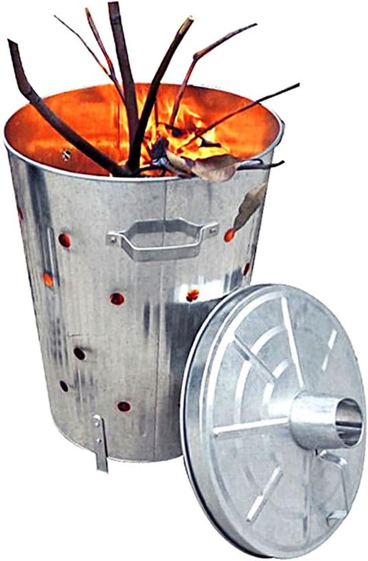 1a-Handelsagentur Verbrennungstonne 75l verzinkt - Feuertonne Feuerschale Verbrenner Terrassenofen H