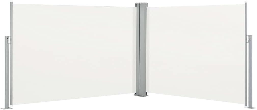 puraday 100x1000 cm Ausziehbare Seitenmarkise Creme Terrassen-Sichtschutz Stilvolle Seitenmarkise Si