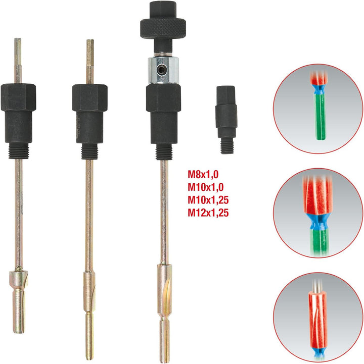 KS Tools 152.1120 MASTER 3 in 1 Glühkerzen-Reibahlen-Satz, 9-tlg.