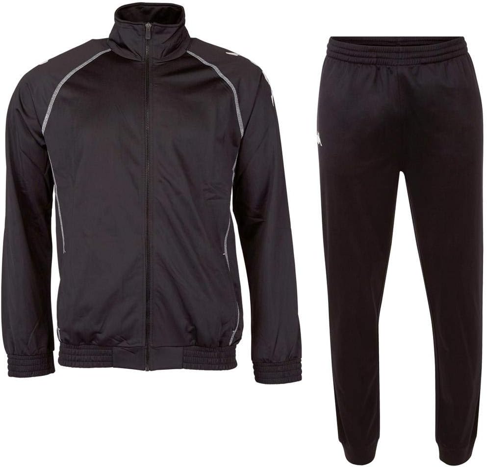 Kappa Herren Jogginsanzug Ephraim, klassischer Trainingsanzug bestehend aus Jacke und Hose, Sportanz