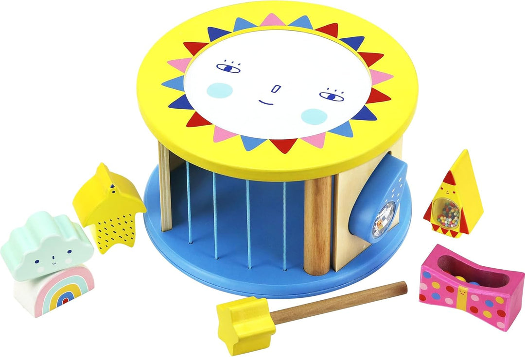 Vilac Variety Suzy Ultman Sound Shapes Box – ab 18 Monaten – 8908, Nacht-und Tag-Formsortierer, S Na