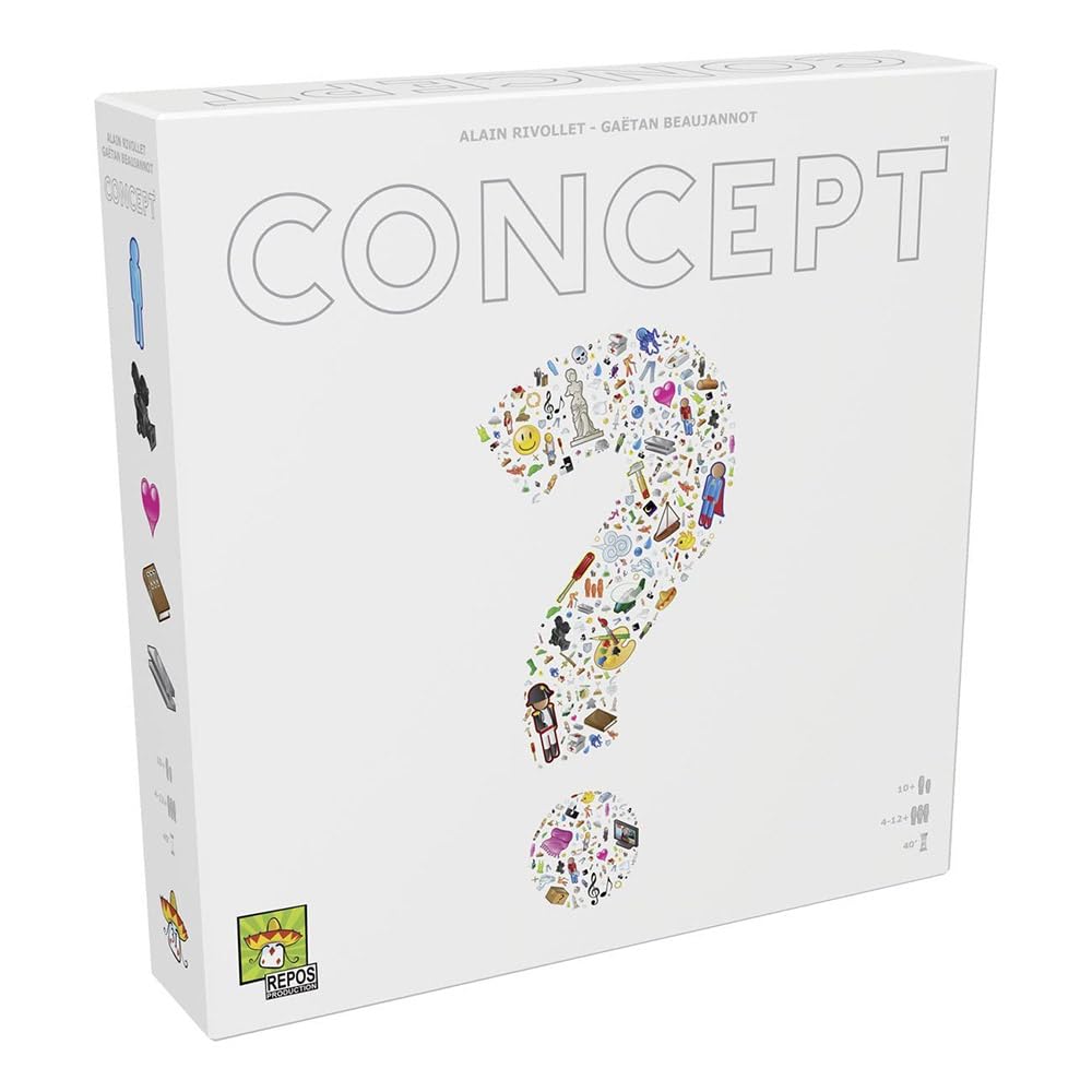 Asmodee - Konzept, Brettspiel, 4-12 Spieler, 10+ Jahre, italienische Ausgabe Konzept Singles, Konzep