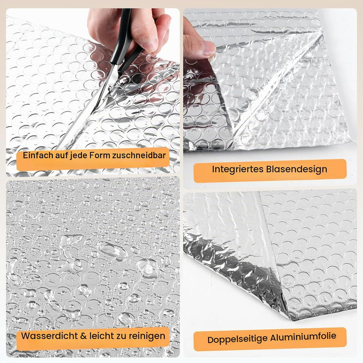 Isolierfolie Dämmfolie reflektierende Dämmfolie Aluminiumfolie Isolierfolie Fenster Wärmeschutz Luft