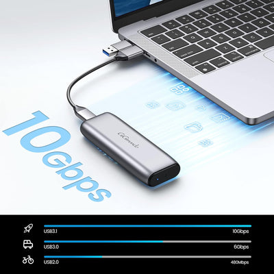 GiGimundo M.2 NVMe SSD Gehäuse 10Gbit/s, Werkzeuglos 3.2 Gen 2 M.2 Festplattengehäuse Aluminium für