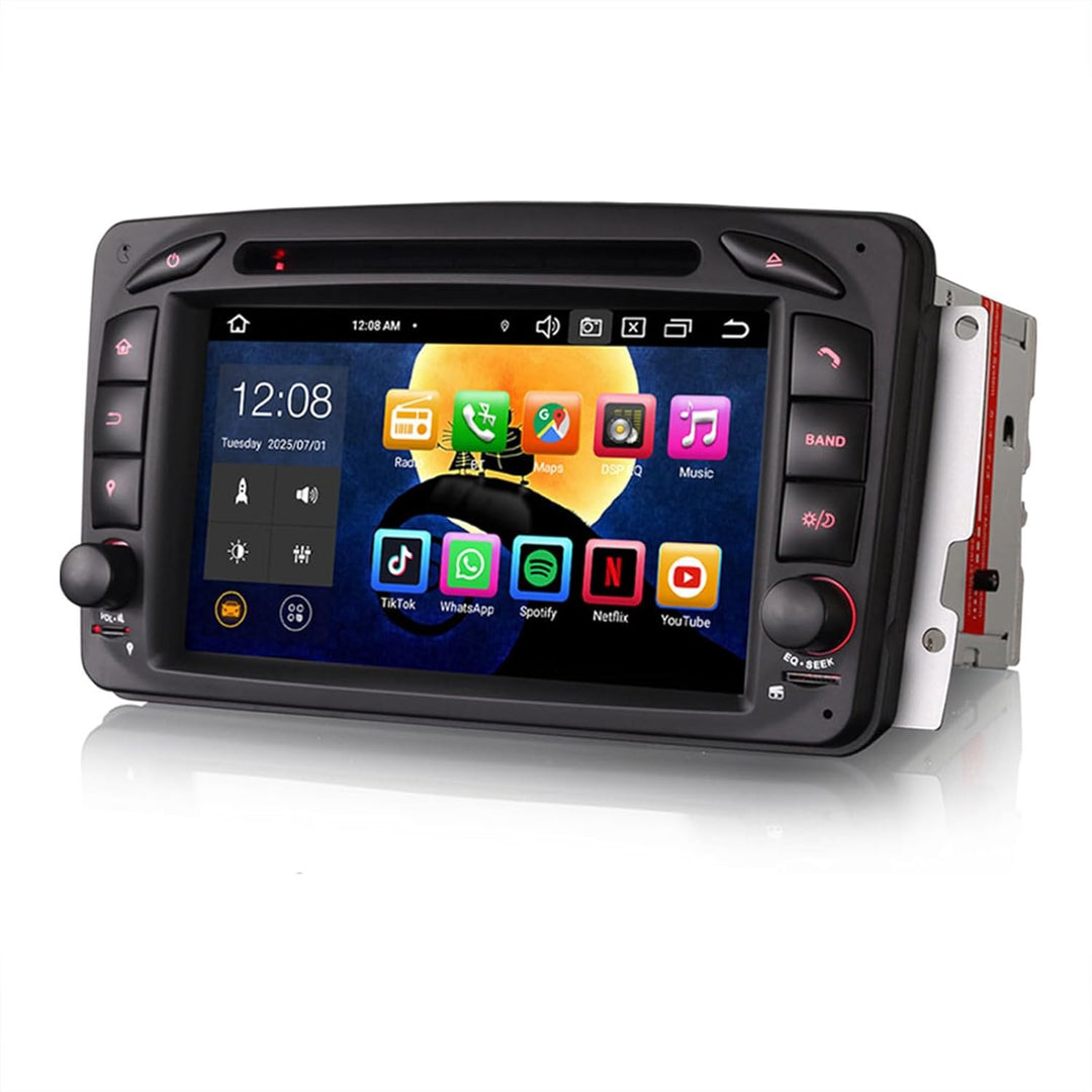 8-Kern Android 12 Car Stereo für Mercedes Benz C/CLK/G Class W203 W209 Vito Viano Support GPS Sat NA