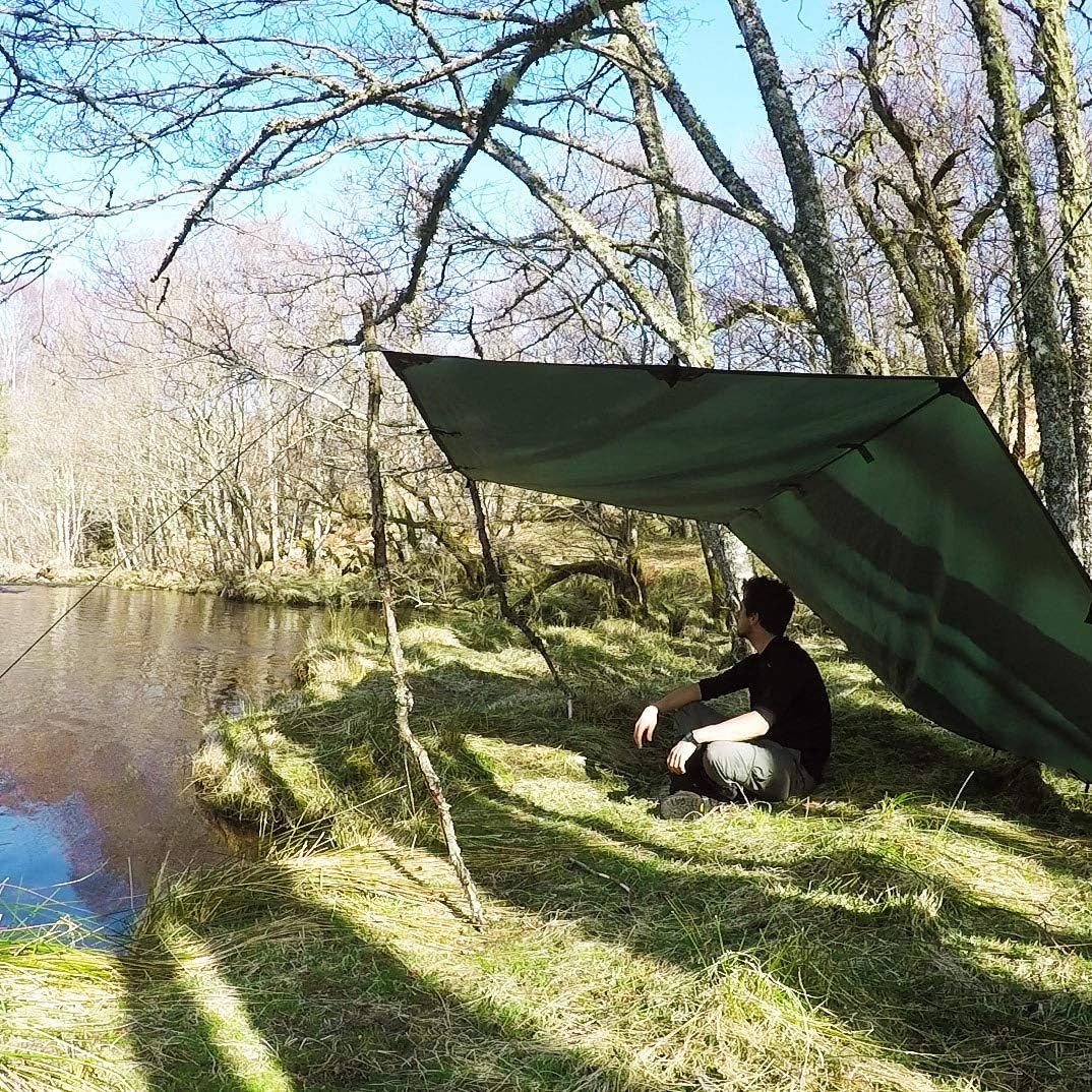 DD Hammocks Sonnensegel, 3 x 3 m, grün Olivengrün, Olivengrün