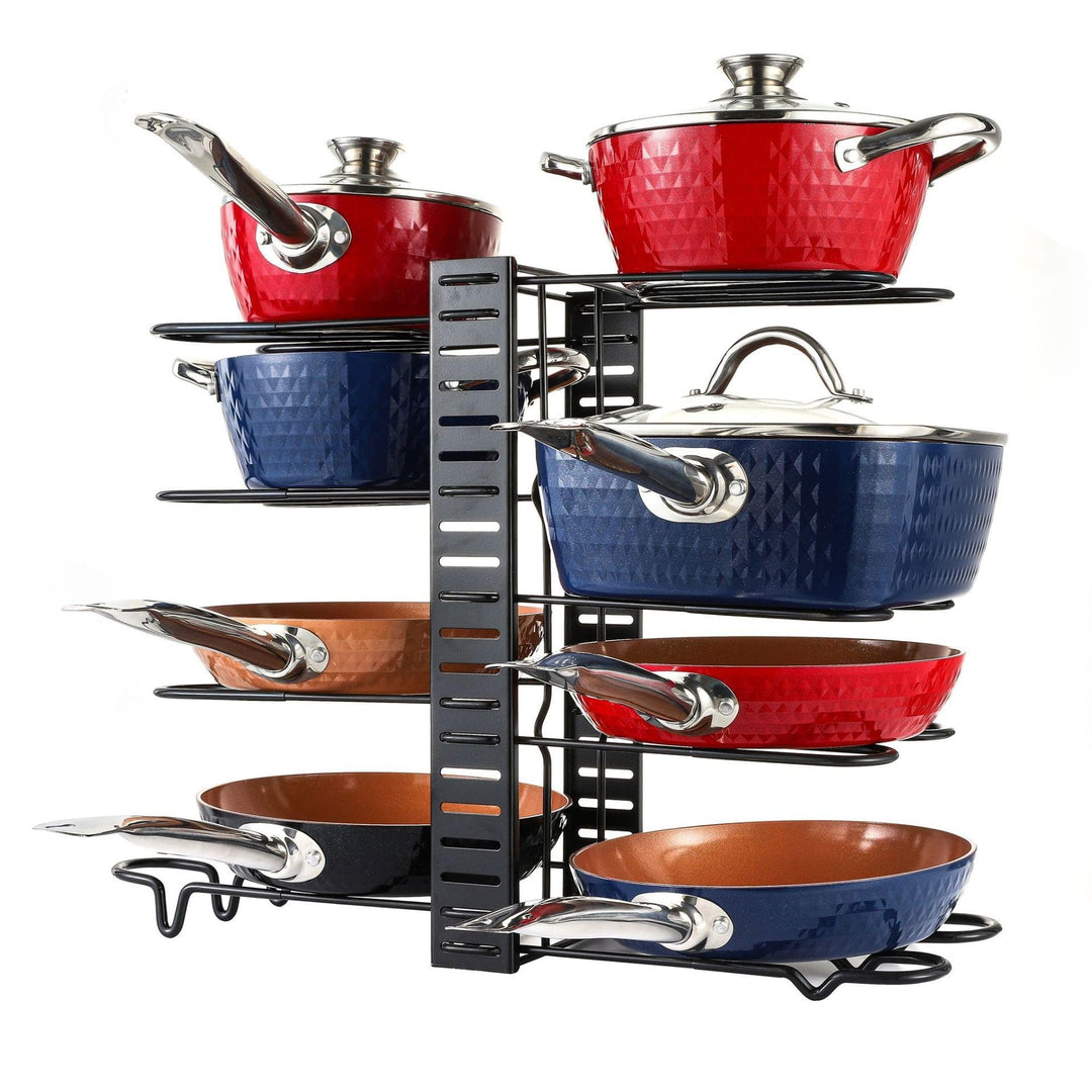 Metall Topf Halter Rack Multi Layers Einstellbare Arbeitsplatte Topf und Pfanne Speicher Rack Standi