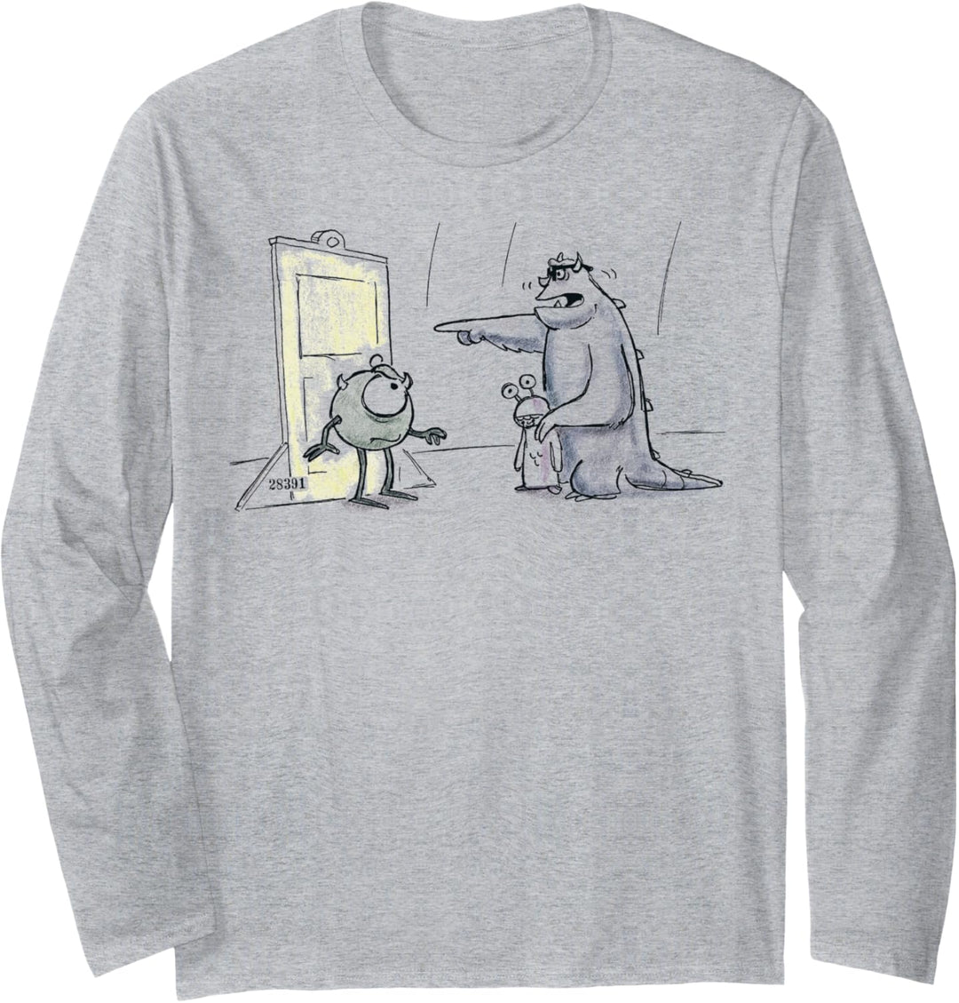 Disney Pixar Monsters Inc. Sulley Mike Boo Langarmshirt