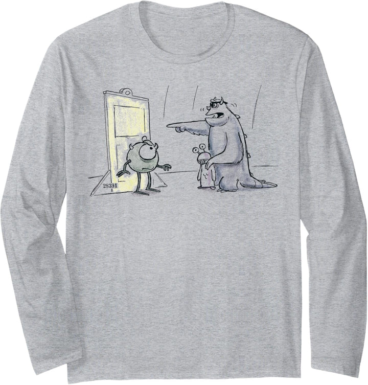 Disney Pixar Monsters Inc. Sulley Mike Boo Langarmshirt