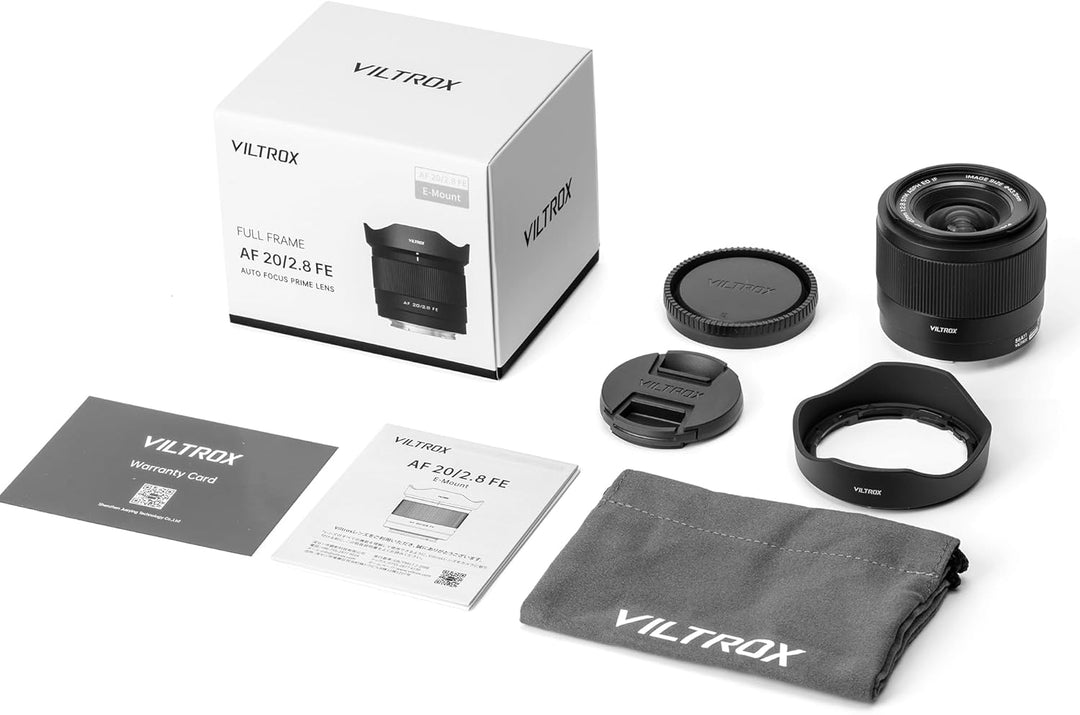 VILTROX 20mm f2.8 FE, 20mm f/2.8 e Mount Objektiv Vollformat Autofokus Prime Objektiv für Sony e Mou