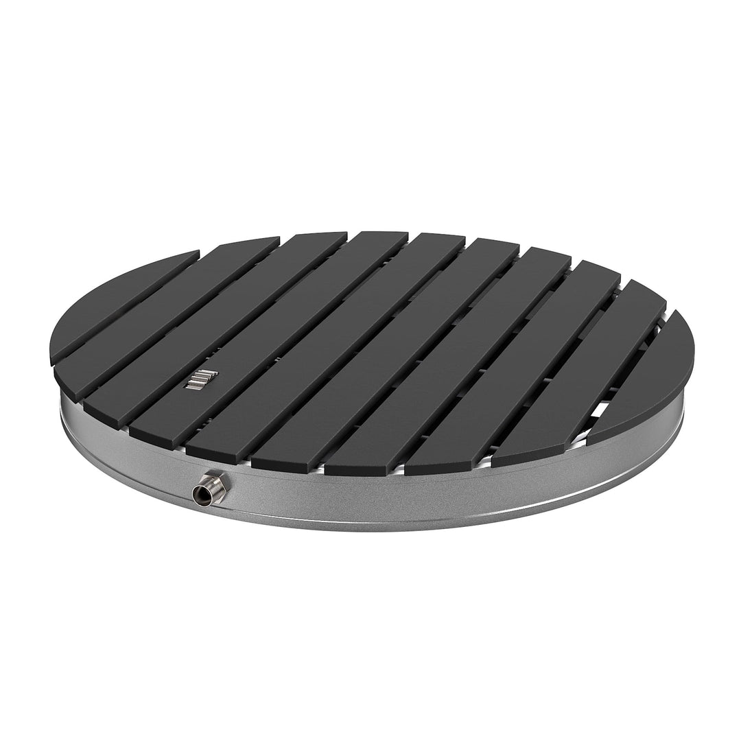AufuN Gartendusche Aussendusche aus WPC/Aluminium, Mobile Bodendusche Campingdusche mit rutschfeste