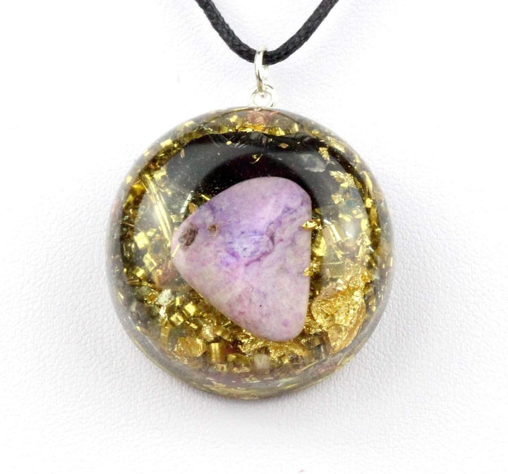 Amulett Seelegefährte Orgonit Edelschungit und Sugilith I 100% echtes Orgonit Amulett I Schutz unter