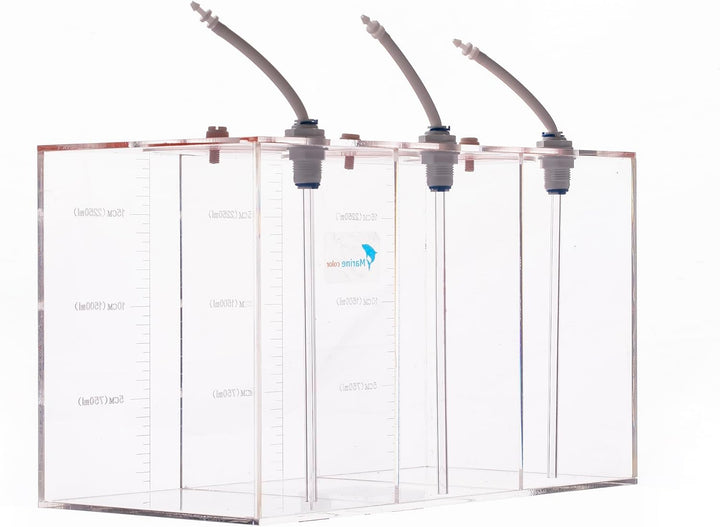 Marinefarbener, aus Acryl gefertigter Flüssigkeitsaufbewahrungseimer mit Dosierpumpe und automatisch