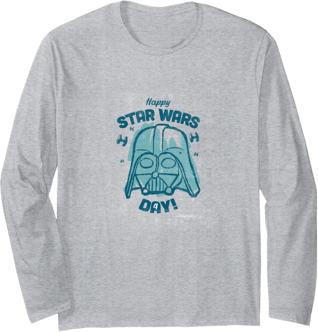 Star Wars May The Fourth Be With You Darth Vader Sketch Langarmshirt