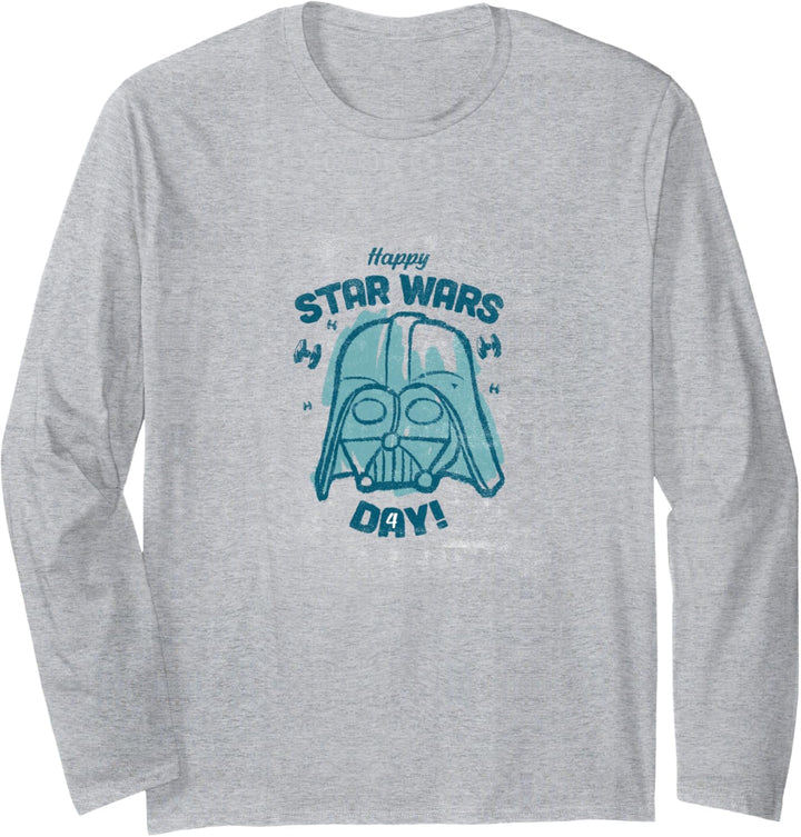 Star Wars May The Fourth Be With You Darth Vader Sketch Langarmshirt