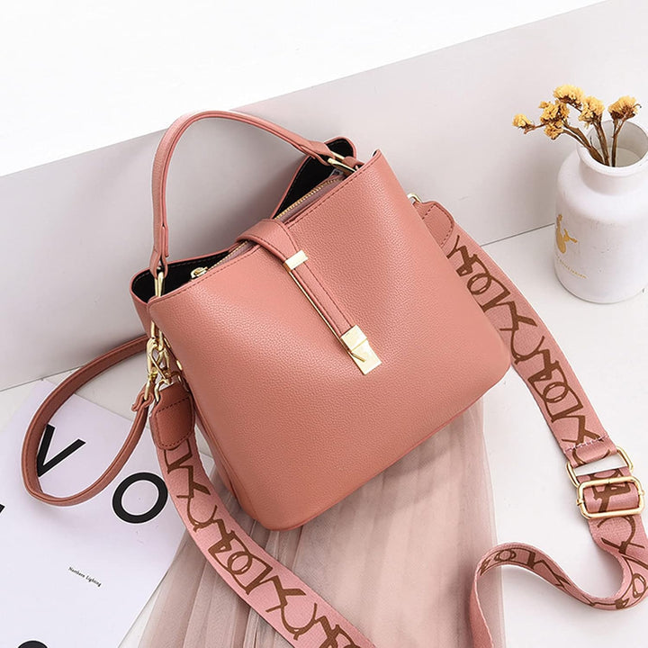 NICOLE & DORIS Leder Handtasche Damen Designer Frauen Umhängetasche mit Kartenfächer Shopper Klein T
